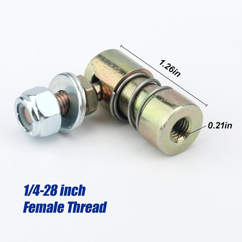 GGTE Throttle Disconnect, Quick Release Ball Joint, 1/4-28 in Female Thread, Throttle Cable Ball End, Steel Carburetor Linkages - Image 2
